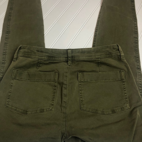 J. Crew Skinny Green Twill Utility Washed Pant - Picture 9 of 10